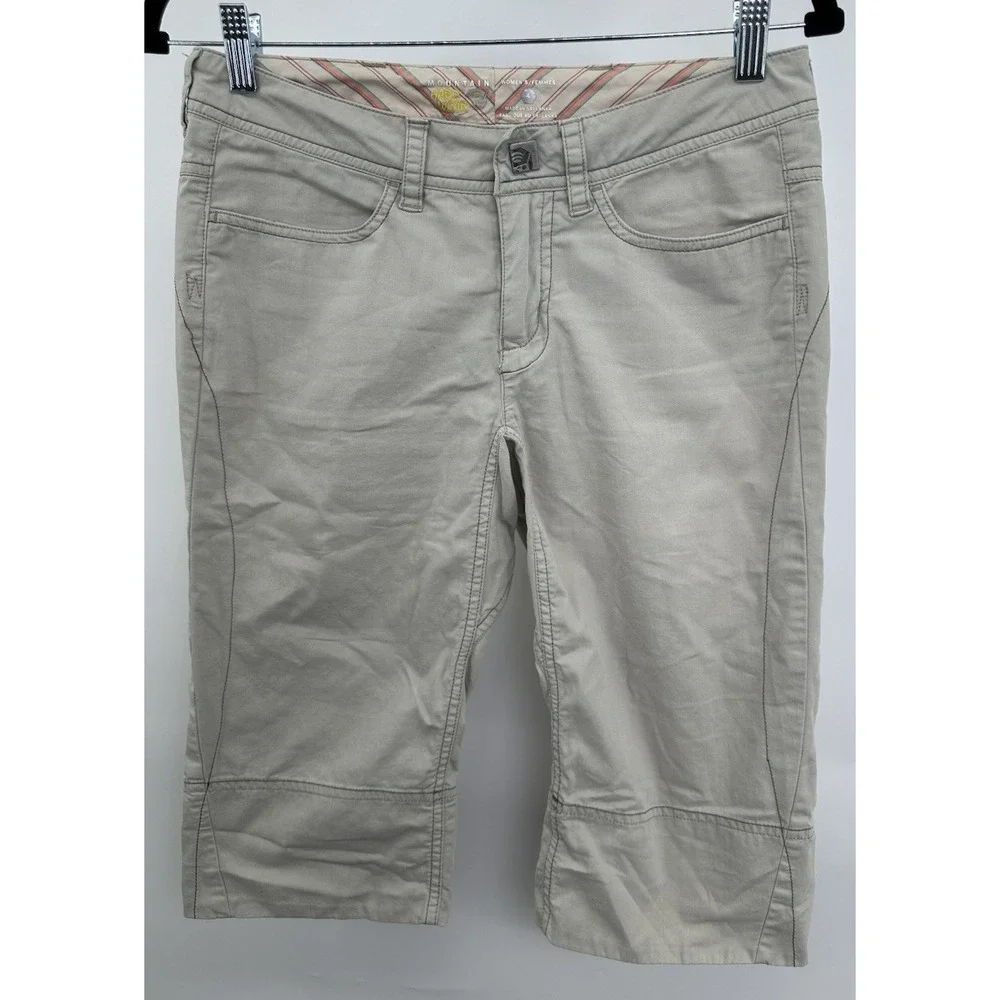 Mountain Hardwear Shorts Womens 4 Flat Front Outdoor Pockets Hiking Bermuda